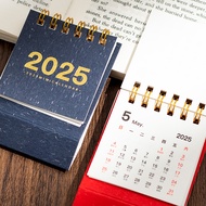 2025 Simple Solid Color Mini Desktop Simple Calendar Dual Daily Scheduler Table Planner Yearly Agend