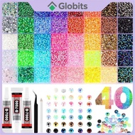 SG READY STOCK VIBRANT GEMS 32000Pcs Resin Rhinestones with Tweezers for Crafting Mixed-Color 3mm Be