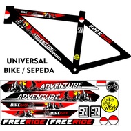 LIS STRIPING VARIATIONS OF UNIVERSAL BIKE MOTIFS / BIKE ADVENTURE STICKER / BMX BIKE STICKER / ALL M