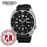 Seiko SRPE93K1 Men's Prospex Turtle Automatic Diver's 200M Black Dial Silicone Watch