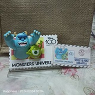 Miniso Disney 盲盒 怪獸 100週年紀念郵票磁石
