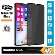 Tempered Glass Privacy Realme C35 Anti-Scratch Anti-Spy Glass