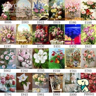 YOYO ART DIY oil painting paint by number 数字油画 花卉系列E702 40x50cm S1