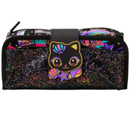 Smiggle - Cat | 可愛貓貓 | 閃閃筆袋 | 黑色 | 女孩最愛 | 小童 筆袋 | 兒童學生 | 生日 禮物 |平行進口