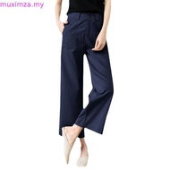 Eyouth High-Waisted Wide-Leg Twill Pants – 1086