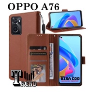 Ready Flip Cover Oppo A76 Leather Case Flip Oppo A76
