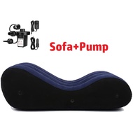 Love Pillow Inflatable Sofa Bed Air Cushion Yoga Chaise Lounge Relax Chair Portable Lounger Position Aid Flocking Furniture