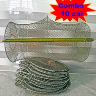 Combo 10 Lờ Cá Lóc Cải Tiến Vành Kẽm 30x52cm