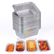 (125PCS WITH PLASTIC LID) 405 1650 1850 11550 11180 12250 ALUMINIUM FOIL TRAY DISPOSABLE CAKE CONTAI