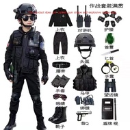 Ready stock baju polis kanak lelaki Children's Special Forces Toy new year's day children's police uniform, boy's special police uniform, military uniform, police uniform, small sp