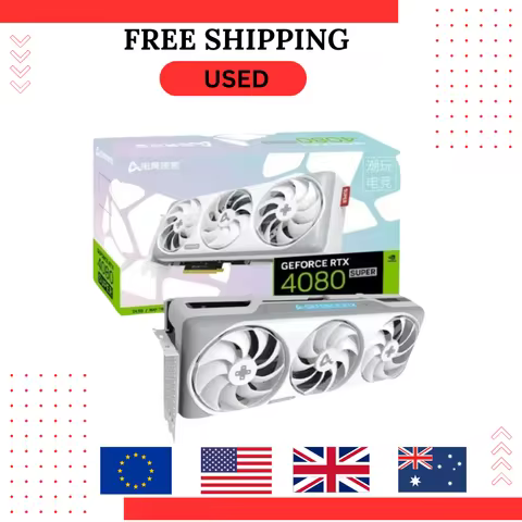 USED Gamin RTX4080 SUPER X3W MAX 16GB Graphic Card GDDR6X 256Bit HDMI 16Pin Gaming GPU Video Cards p