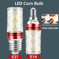 E27/E14LED Corn Light Remote Control Dimmable Bulb 12W/16W/20W Size Screw Three Color Dimmable LED C