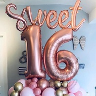 Discount 1Set of Sweet 16 Party Decorations 16th Birthday Themed Decorations 16th 25th 30th Birthday