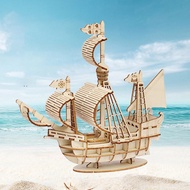 3D Wooden Puzzles Model Kit Ship Model Kit DIY Sailing Ship Model Kit 3D Wooden Puzzle Toy