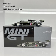Mini GT No. 489 Lotus 78 5 1977 Presentation Mini GT F1