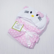 Selimut Bayi Topi Boneka Karakter Fleece / Selimut Bayi Topi Animal / Baju Baby gracia