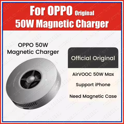 OAWV08 Original OPPO 50W Magnetic Chargers AirVOOC 50W SuperVOOC PD PPS QC For OPPO Find X8 Pro X8s+