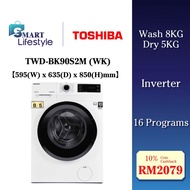 Toshiba 2 In 1 Washer Dryer TWD-BK90S2M (8KG Wash/5KG Dry) / Midea (8.5KG Wash/6KG Dry) MF200D85WBT