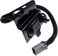 LLNSEAUTO 4 & 7 Pin Trailer Tow Wiring Harness Plug 4-Flat 7-Way Plug Adapter w/Mounting Bracket | F