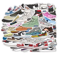 Set of 50 Sneaker Stickers for Jordan, Af1, Yeezy Sports Shoes for Laptops, Waterproof Suitcases