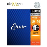 [Chính Hãng] Dây Đàn Guitar Điện Elixir 12002 12052 Phủ Lớp Nanoweb Cỡ 9 10 Electric Strings
