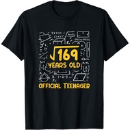 Square Root Of 169 Official Teenager 13 Years Old Math Gift T-Shirt