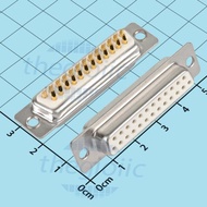 [2 Pieces]- DB25 Port Female 25 Pins Gold Plated 2 Rows Solder Wire Connector
