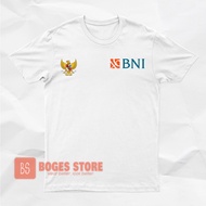 BOGES STORE - Bank BNI Indonesia Unisex T-Shirt Made of 30s Combed Cotton, Ready in Jumbo Size