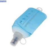 SANRUI Folding Water Bottle, Water Bag Soft Flask Collapsible Water Bottle, Portable Blue TPU Sport 