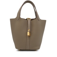 Hermès Etoupe Clemence Picotin Lock 18 Gold Hardware, 2024