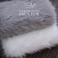 Premium Plush Faux Fur Fabric | Ultra Soft Fur | Minimal Shedding | DIY Crafts Shawl Table Cloth Tab