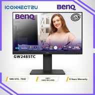 BenQ 24" GW2485TC IPS FHD 5ms 75Hz Built In Noise Cancelling Microphone USB-C Eye Care Monitor
