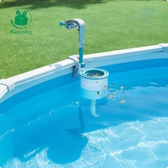 Kesoto Clamp-on Pool Skimmer Debris Basket Skimmer Floating Debris Collector Hose-Connected