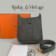 Hermes Evelyne mini 積雨雲灰
