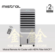 Mistral 7L Remote Air Cooler with HEPA Filter MACF7 | MAC F7 [Two Years Warranty]