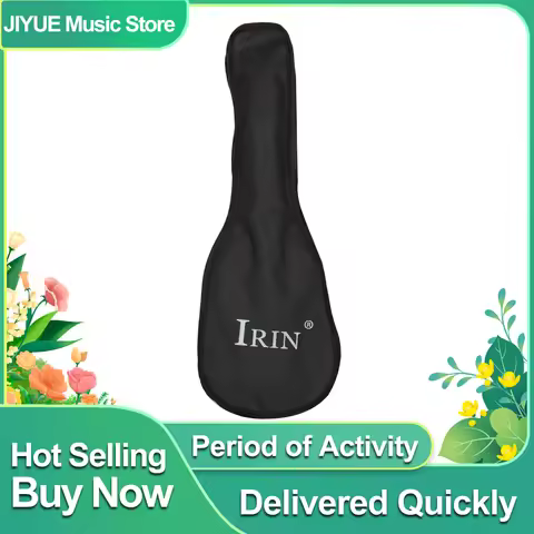 IRIN Ukulele Bag 21/23/26 Inch Portable Ukulele Backpack Thickened Waterproof Case Black Oxford Clot
