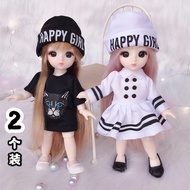 Baby Doll Barbie Doll Set 17cm BJD13 Joint 8 Points Dress Change Cute Princess Ye Luoli Toy Girl