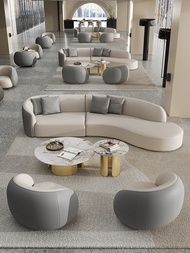 Hotel Curved Area Reception Sofa Guests Lobby Club VIP Rest Curved Sales Office Negotiation Sofa
