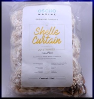 Shell Curtain (Tirai kerang) 1.80 meter Putih @ gorden jendela minimalis blackout karakter rel gorde