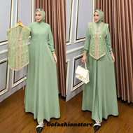 Gamis brokat kondangan simple mewah elegant Lora Maxi gamis brokat wanita dewasa gamis kondangan ter