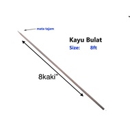 Kayu Batang Penyapu 8kaki/ Wooden Broom Stick 8ft /Kayu Bulat(READY STOCK)