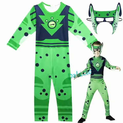 Power Wild Kratts Costume Anime Cosplay Birthday Party Carnival Brother Siamese Animal Brothers Role