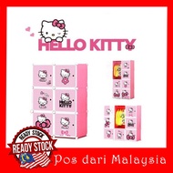 ALMARI KAIN BAJU KANAK KANAK | CUTE WARDROBE HELLO KITTY AND OTHERS | STORAGE BOX