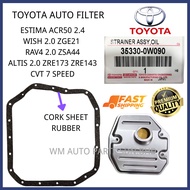 『WM』TOYOTA ALTIS ZRE173 / ESTIMA ACR50 / WISH ZGE21/ RAV4 ZSA44 AUTO FILTER GEAR BOX SET 35330-0W090