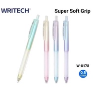 Writech Super Soft Grip Gel Pen W-0178 Size 0.5 Mm. Blue Ink Quick-Drying Twin-ball Nib Smooth Writi