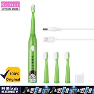 KEMEI 3-12years old Kids Children Sonic Electric Toothbrush 5 Modes IPX7 Waterproof 30S Reminder 2mi