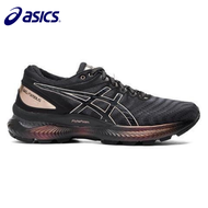 Asics2023GEL-NIMBUS22 N22กีฬาอาชีพกันกระแทกระบายอากาศได้รองเท้าวิ่งนักรบดำ