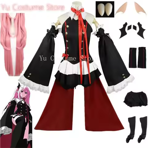 Yu Of The End Krul Cosplay Costume Uniform Anime Owari no Seraph Witch Vampire Curl tepes Clothes Fo