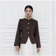 Ailee Long Sleeve Top Long Sleeve Top Hijab Friendly Blouse - Blazer Korean LookWanita