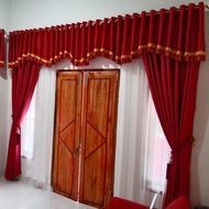 Main Door Curtain PACKAGE FRONT FRINGE zigzag Model